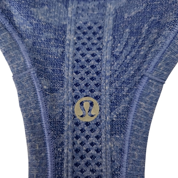 LULULEMON Swiftly Tech Racerback Heathered Harbor Blue Tank Top size 10 - Picture 5 of 12